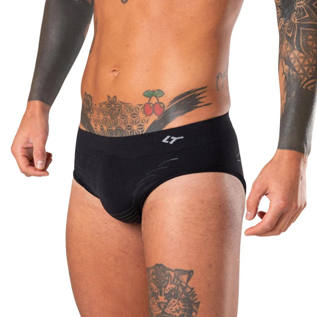 Model Floky Black Corelift Men's Briefs Front